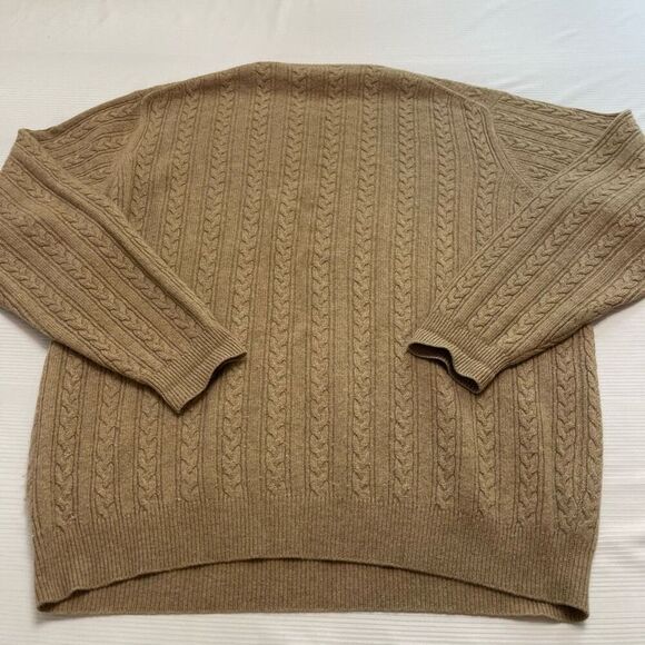 Grayson & Dunn Taupe 100% 2 Ply Cashmere Sweater Size Medium - Picture 5 of 6